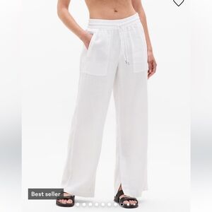 Athleta White Linen Pants
